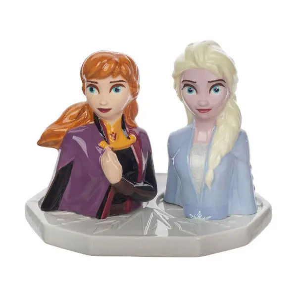 Frozen 2 Ceramic Salt And Pepper Shakers – Elsa & Anna Sculpted Set 1