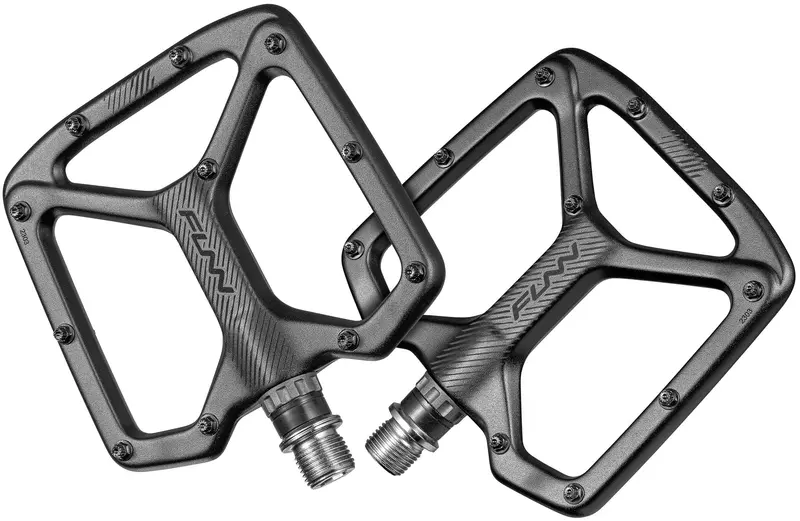 Funn Python 2 Alloy Flat Mountain Bike Pedals – Long Pins, Black 1