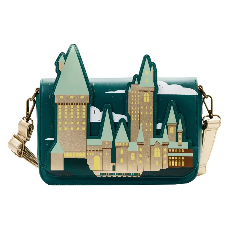 Golden Hogwarts Castle Crossbody Bag – Loungefly Harry Potter Design 1