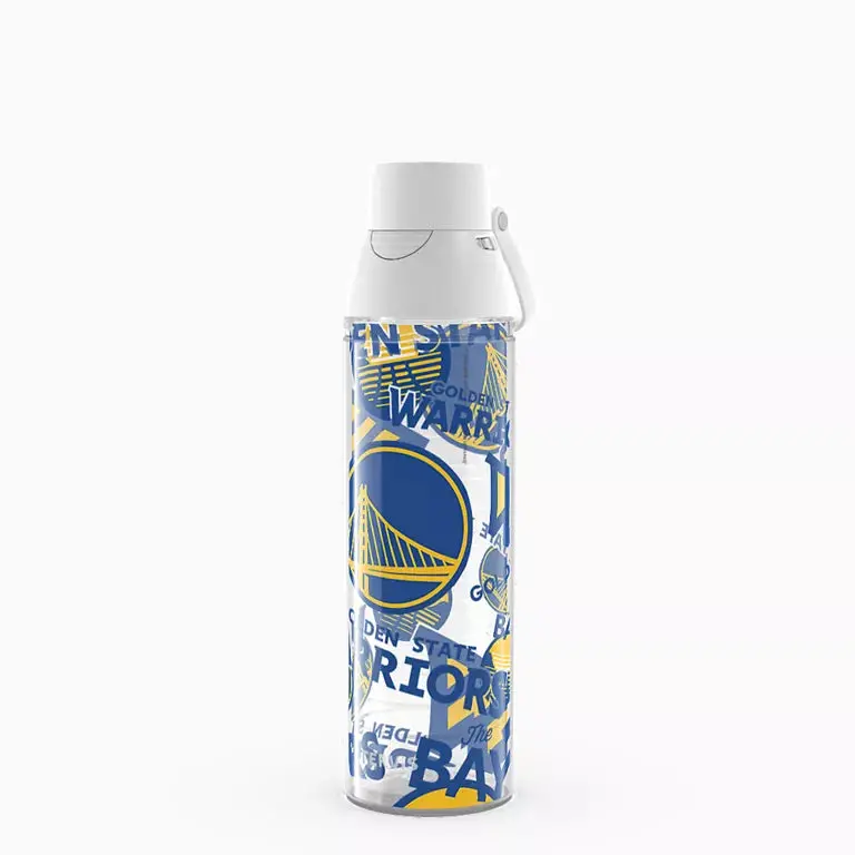 Golden State Warriors Nba All-Over Print Water Bottle – 24 Oz Insulated Stainless Steel With Versalid 1