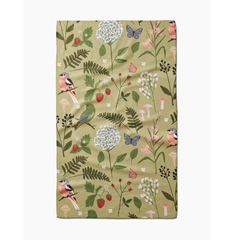 Good Green Earth Geometry Kitchen Tea Towel – 18" X 30" Sustainable Dish Towel 1