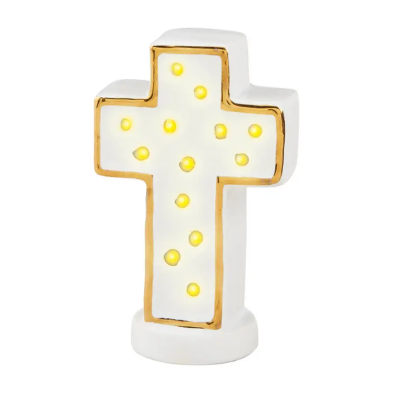Graceful Light-Up Cross Tabletop Sitter 1