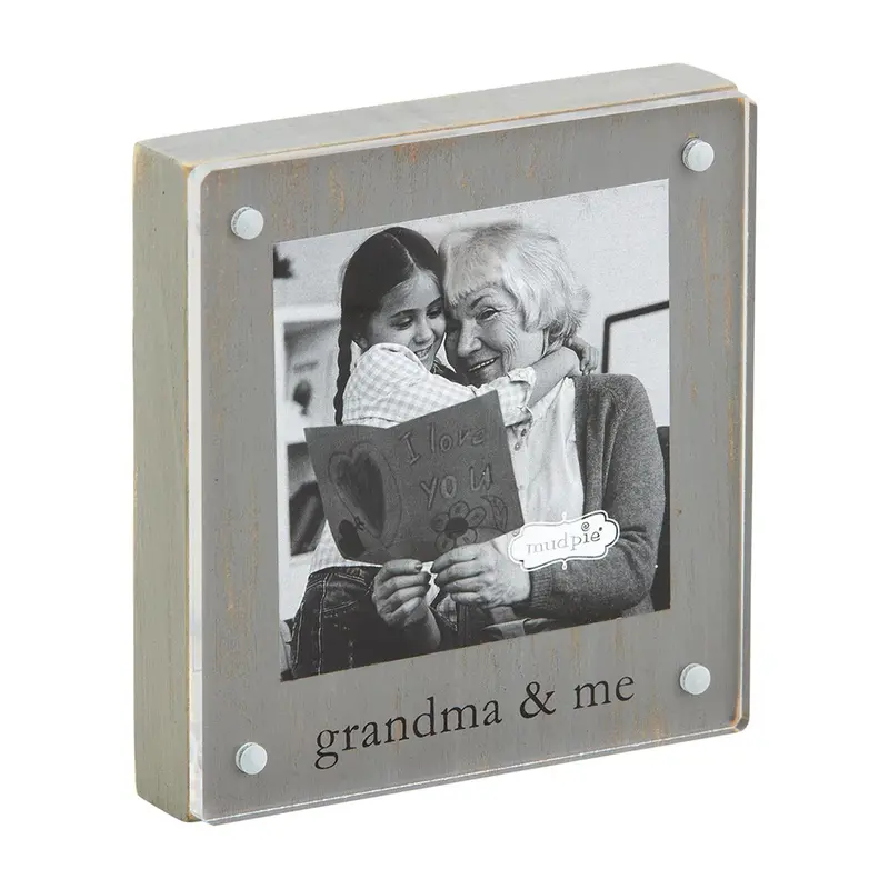 'Grandma & Me' Frosted Acrylic Block Frame – Keepsake Photo Display 1
