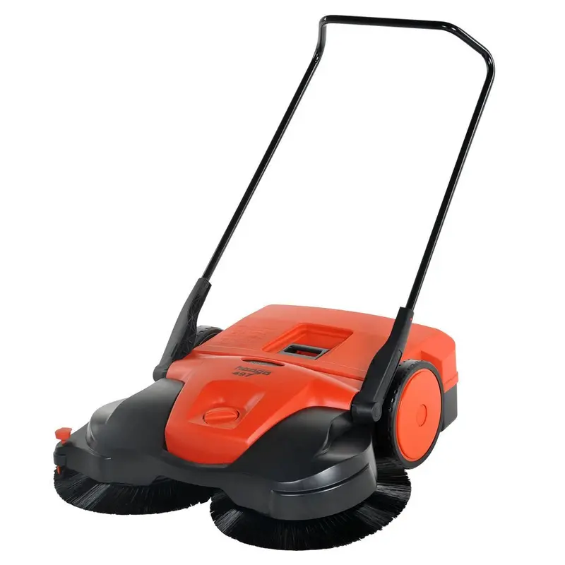 Haaga 497 Profi-Line Deluxe 38" Manual Triple-Brush Floor Sweeper 1