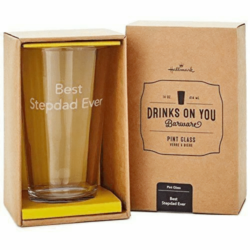 Hallmark 'Best Step Dad Ever' Pint Glass — Personalized Gift For Dads 1