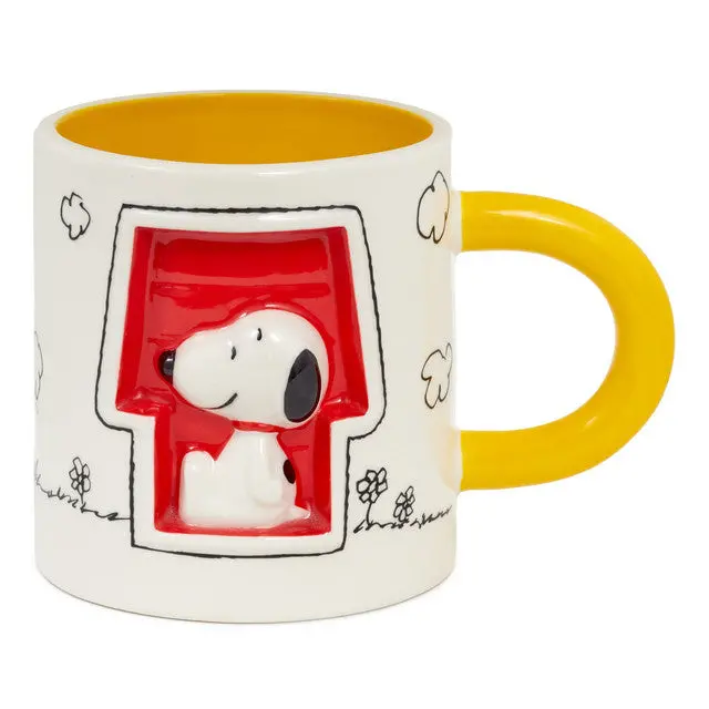 Hallmark Peanuts Snoopy Doghouse Ceramic Mug – 14.5 Oz Sculpted Design 1