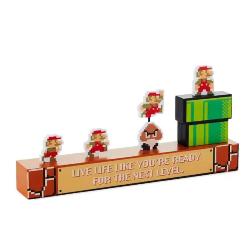 Hallmark Super Mario Bros. Sculpted Mario Figurine – 'Next Level' Sentiment 1