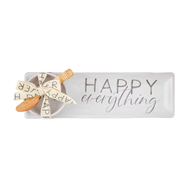 Happy Everything Serving Tray And Dip Set – Coordinated Entertaining Kit 1