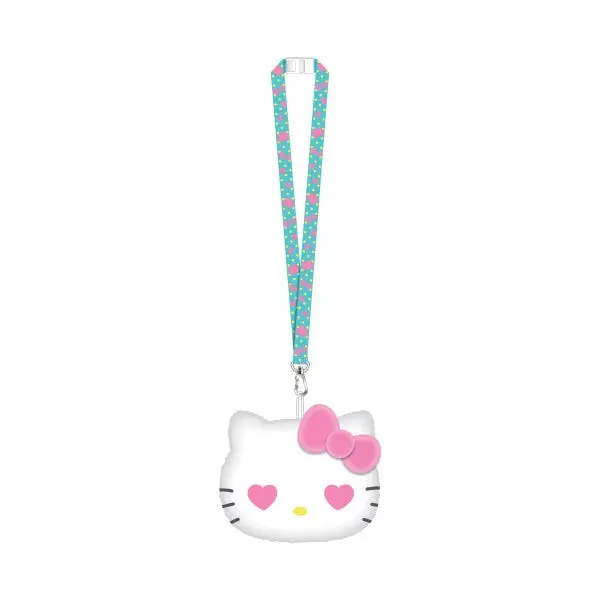 Hello Kitty Fuzzy Lanyard With Card Holder – Cute Accessory 1