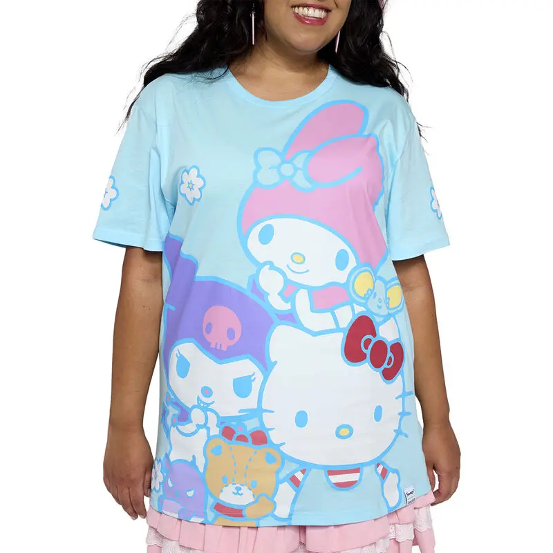 Hello Kitty & Pet Friends Unisex Graphic T-Shirt – Loungefly Screen-Printed Apparel 1
