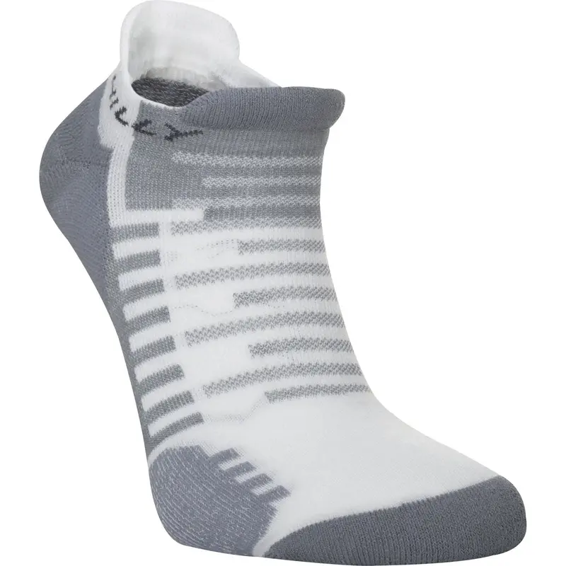 Hilly Active No-Show Running Socks – Breathable White Socklets 1