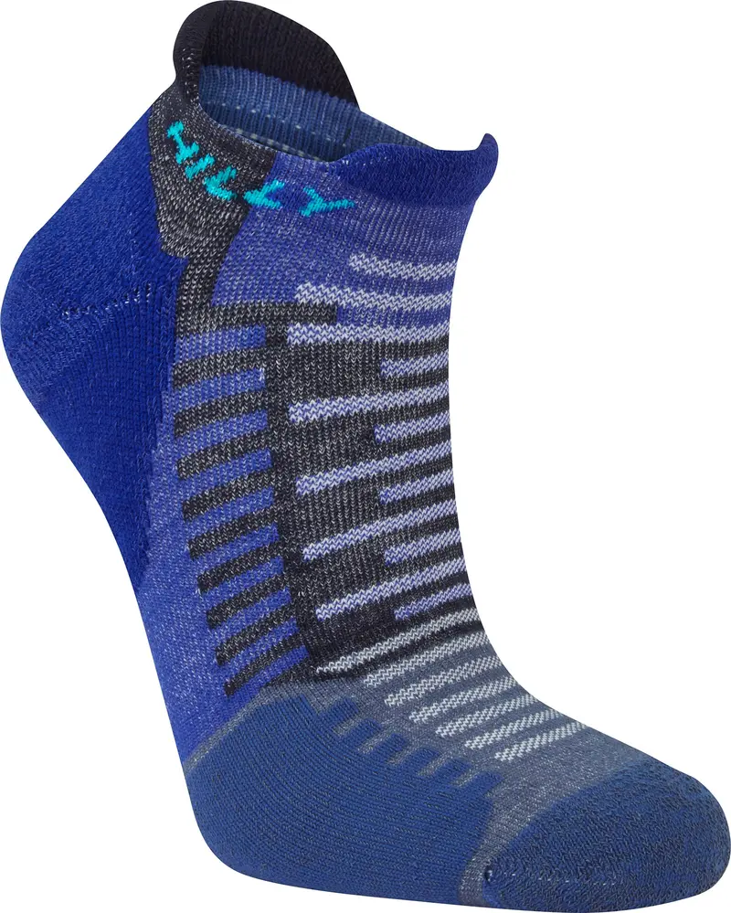 Hilly Active Socklet – Blue Arch-Support Running Socks 1