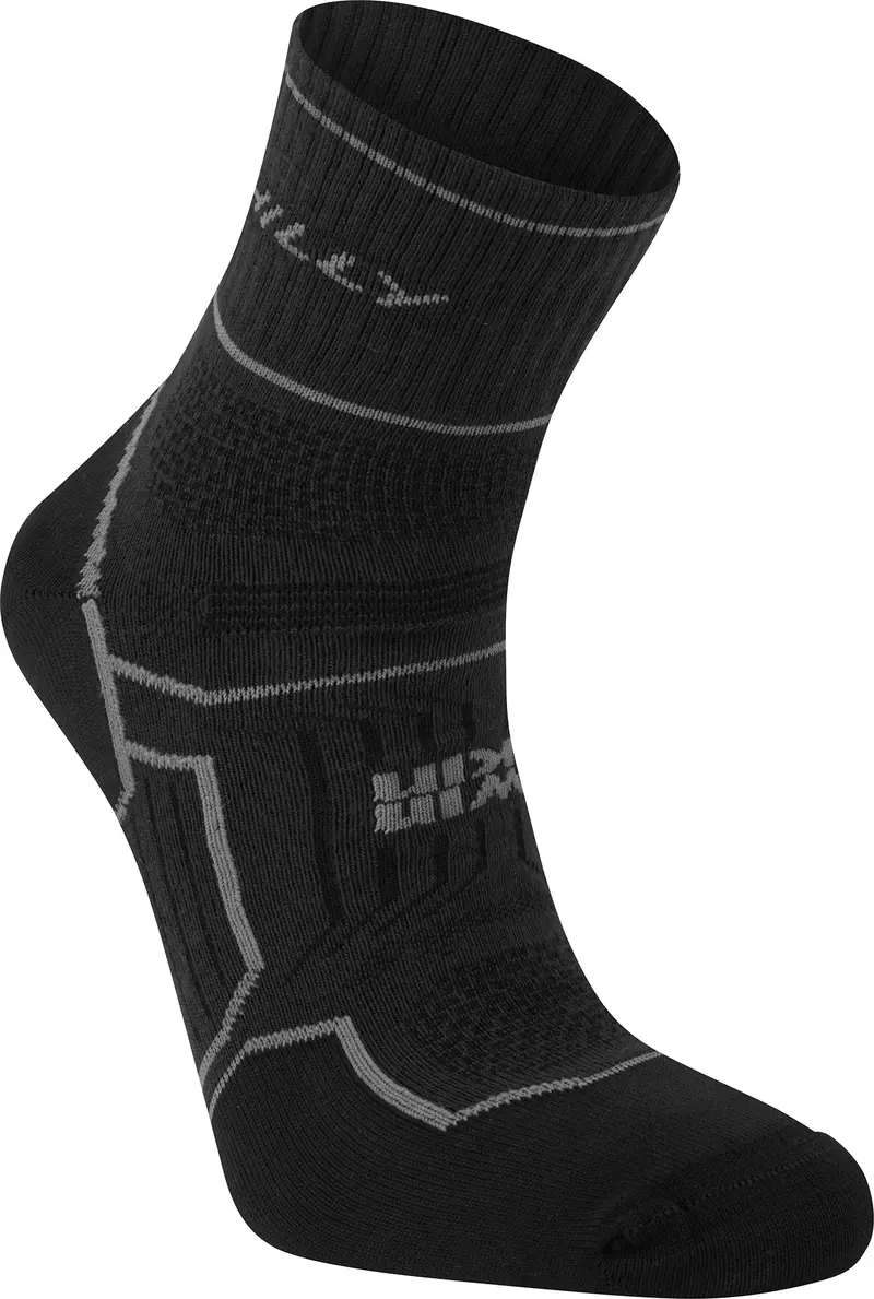Hilly Twin Skin Anklet – Black Seamless Running Socks 1