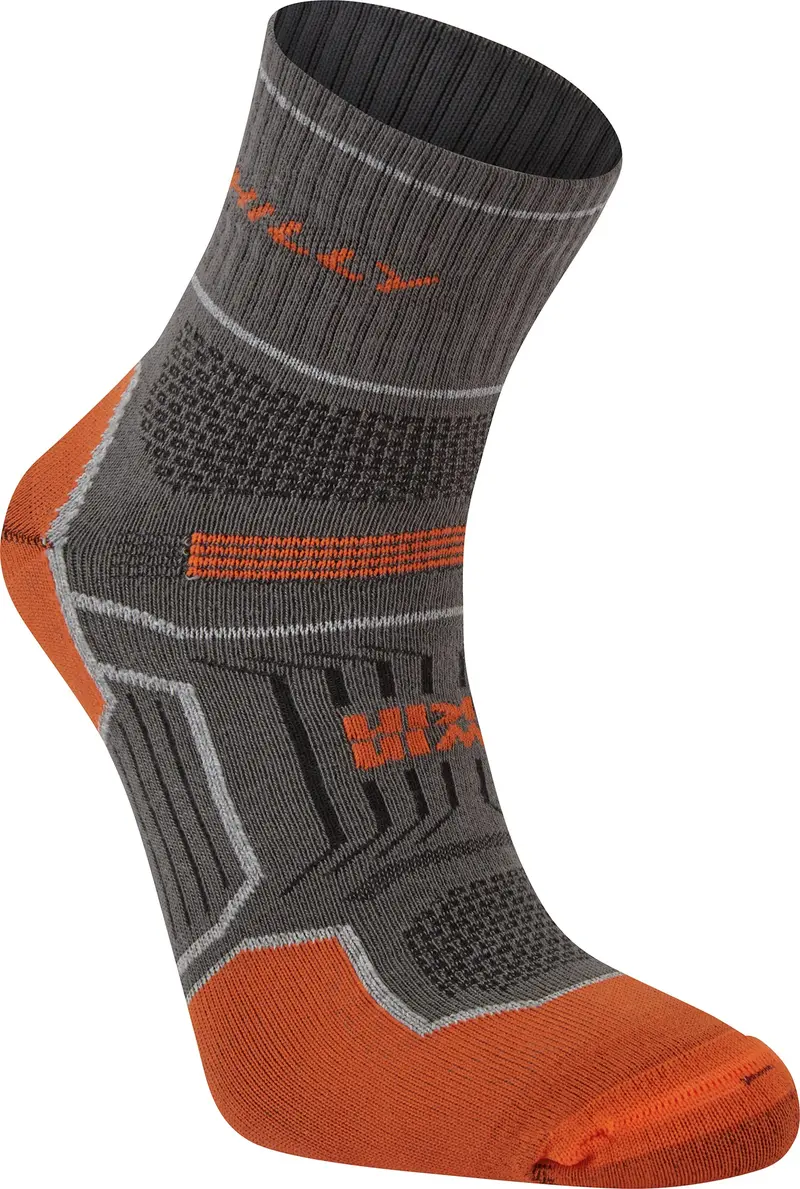 Hilly Twin Skin Anklet – Grey Low-Profile Running Socks 1