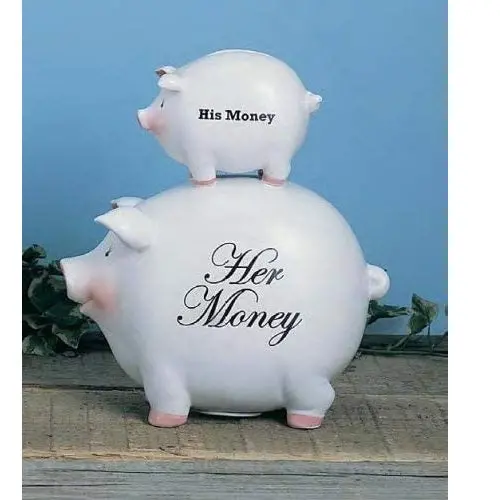 His & Hers Ceramic Piggy Bank Set – Dual Money Savings Jar 1