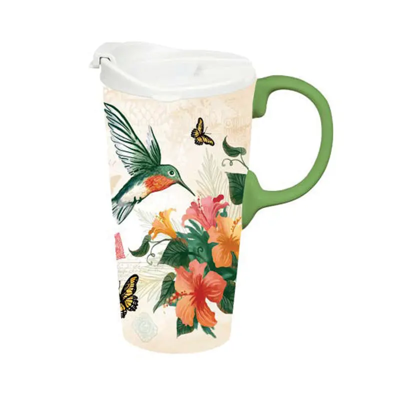 Hummingbird Nectar-Themed Ceramic Mug – 17 Oz Nature-Inspired Coffee Cup With Box 1