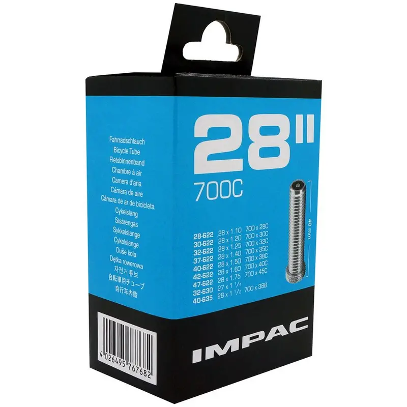 Impac Standard 700X28–47C Schrader Inner Tube – Reliable Bicycle Replacement Tube 1
