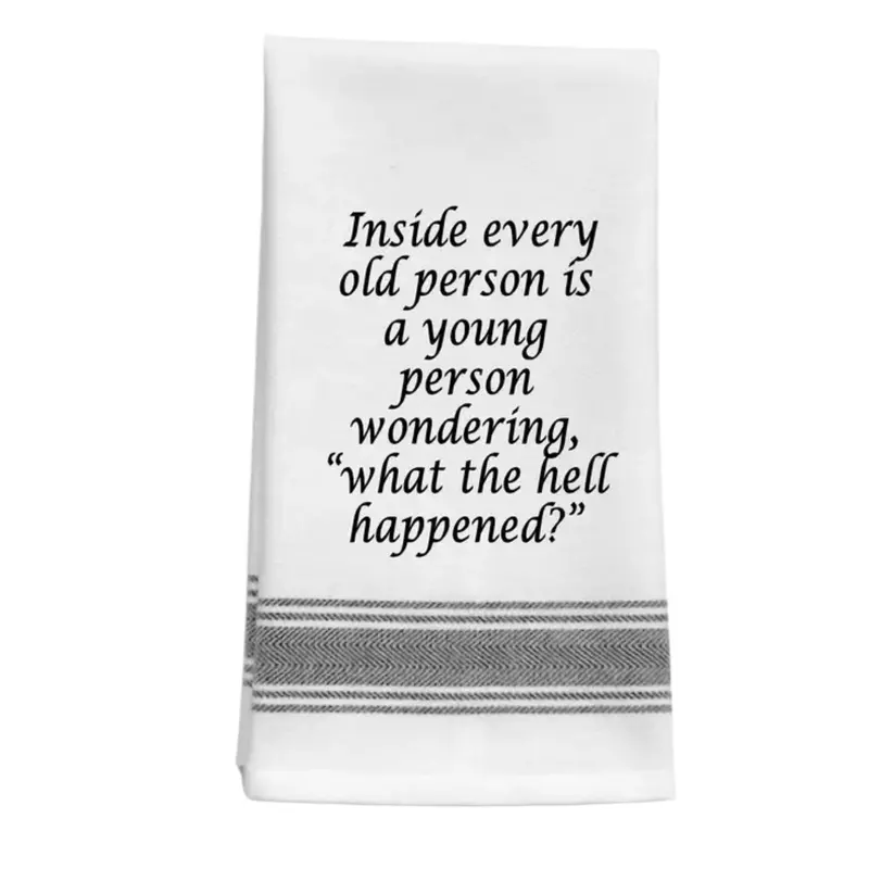 'Inside Every Old Person' Humorous Kitchen Towel 1