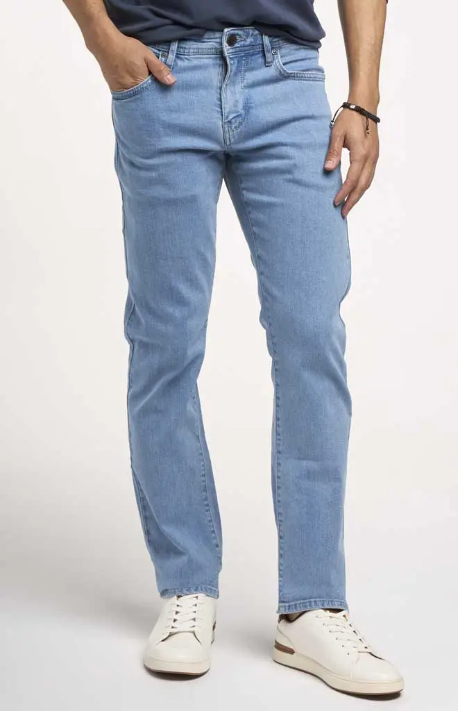 Jack Of Spades Ice-Wash Denim Five-Pocket Trousers 1