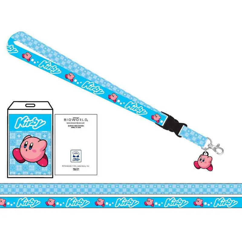 Kirby-Themed Soft Rubber Charm Lanyard 1
