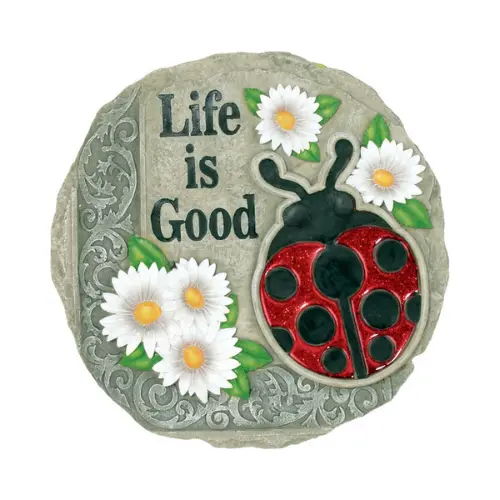 Ladybug & Daisy 'Life Is Good' Garden Stepping Stone (9.5") 1