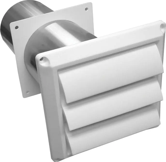 Lambro 267W/S Dryer Vent Hood – Aluminum Louvered Exhaust Cover 1