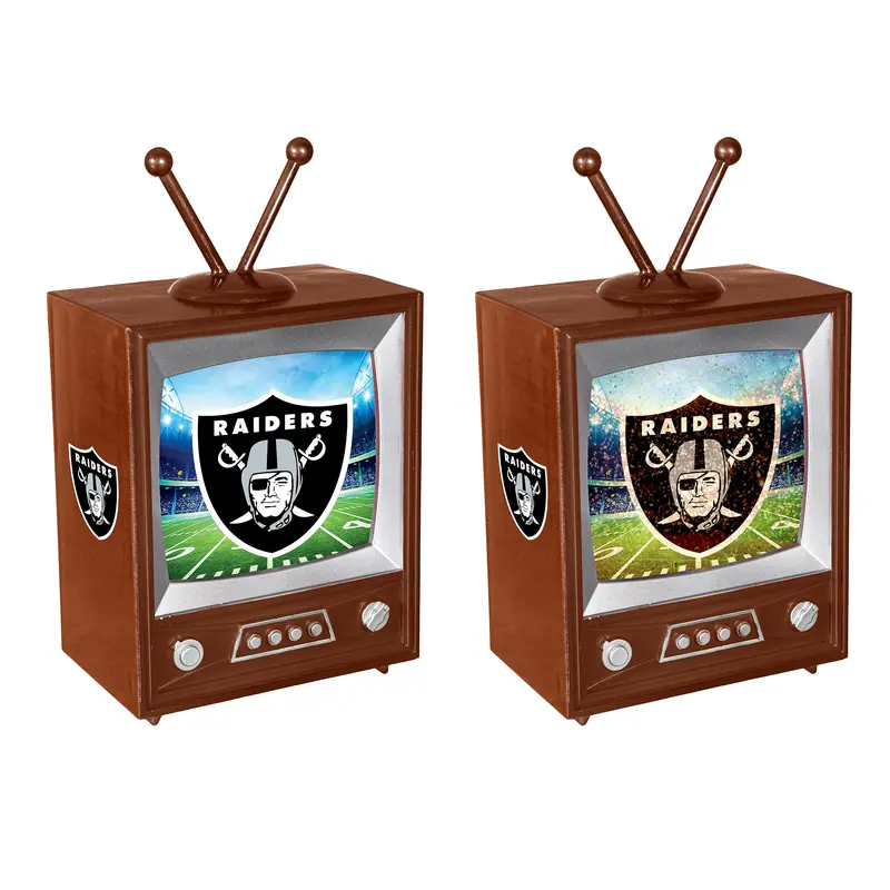 Las Vegas Raiders Vintage-Style Tv Water Lantern (8.25") 1