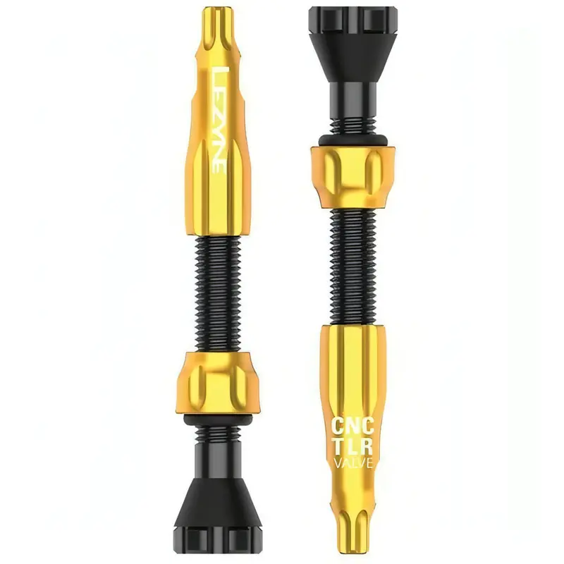 Lezyne Cnc-Machined Tubeless Valve – 44Mm Length, Gold Finish 1