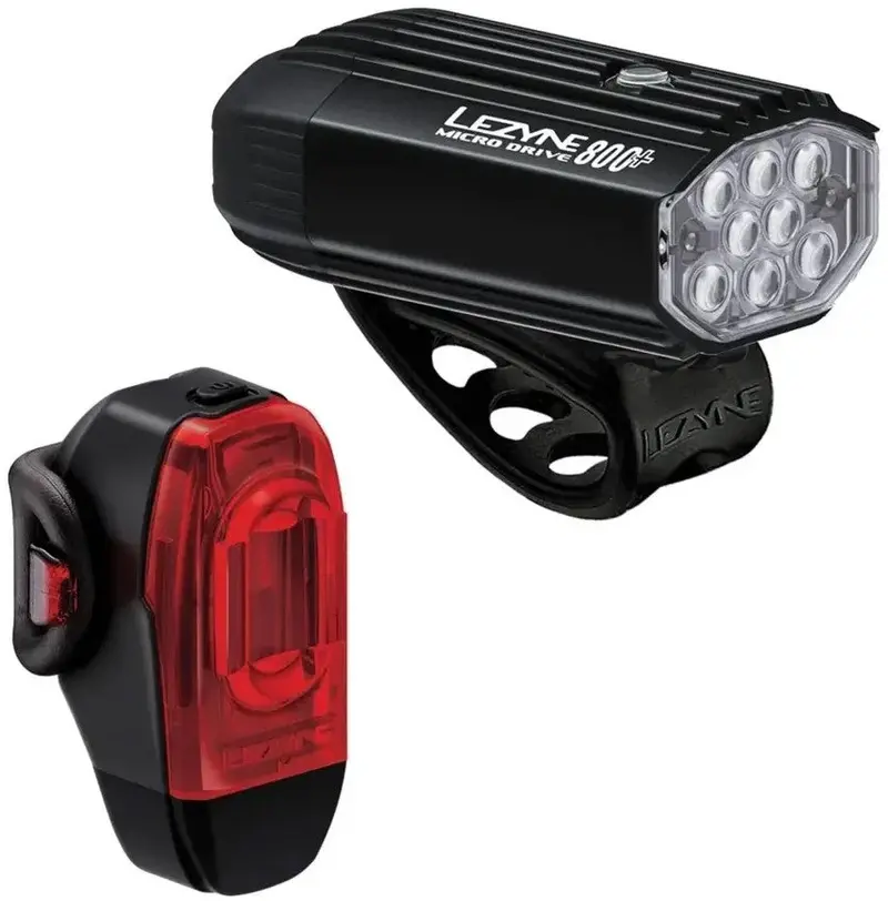 Lezyne Micro Drive 800+ & Ktv Drive+ Led Bike Light Combo Set 1