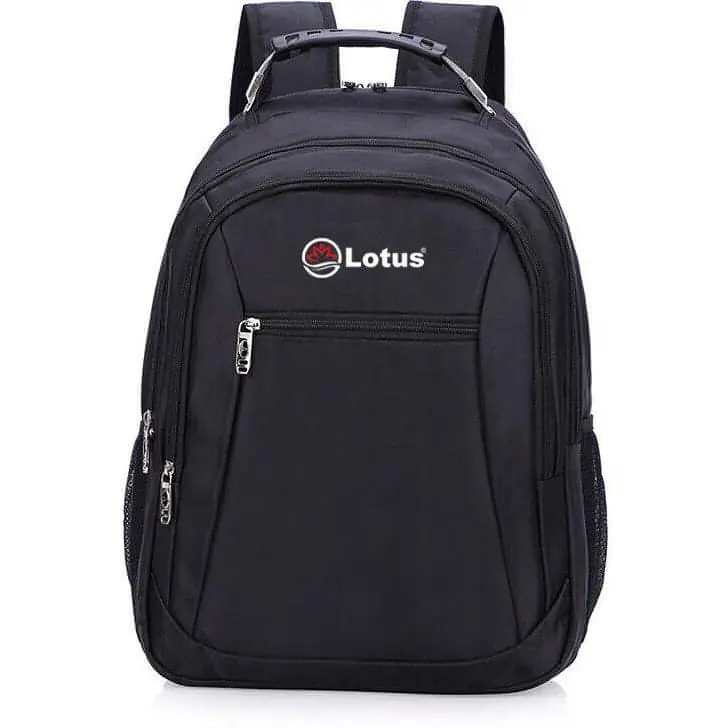 Lotus Classic Urban Laptop Backpack – Minimalist Black Build 1