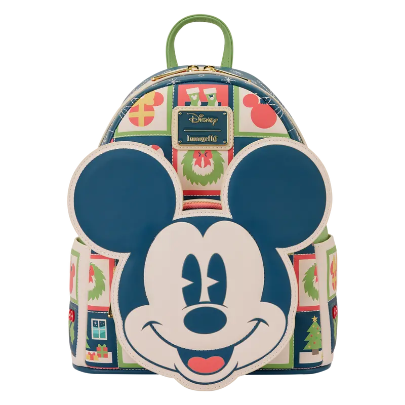 Loungefly Disney Mickey & Minnie Holiday Mini Backpack – Festive Crossbody Bag 1