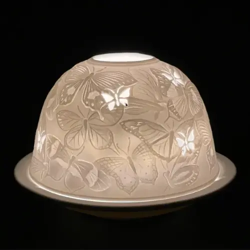 Luumii Ambient Light With Built-In Timer – Delicate Butterfly Silhouette Dome 1
