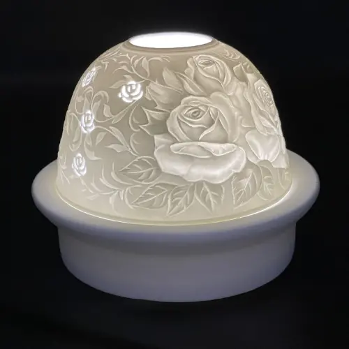Luumii Light With Adjustable Timer – Rose-Themed Dome With Intricate Cutout Pattern 1