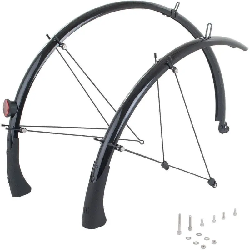M Part Primo Full-Set Mudguards For Commuting Bikes – Black 1
