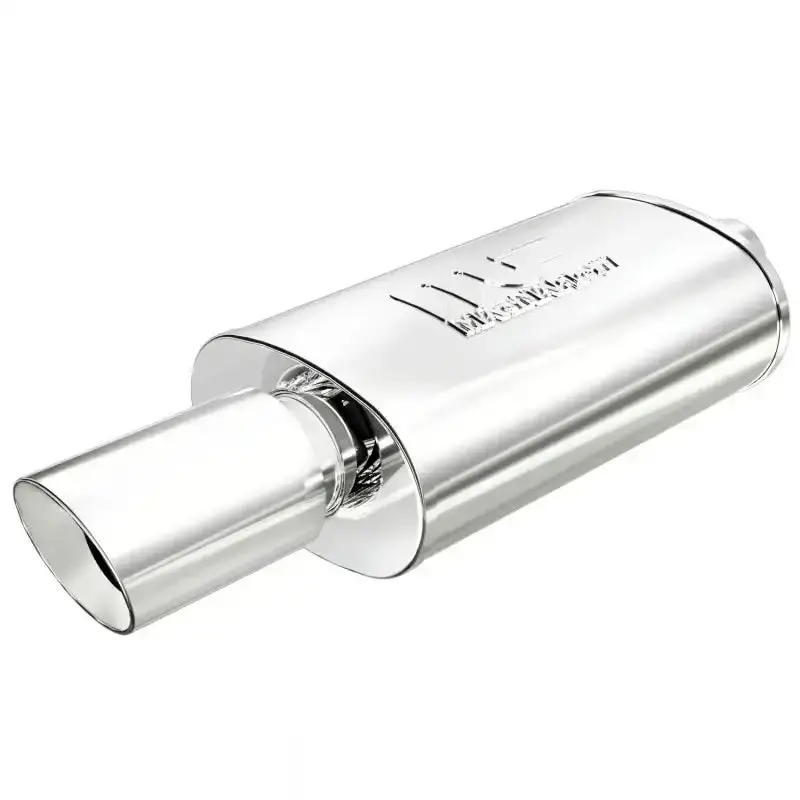 Magnaflow Magnaresonator Muffler With Tip – 14X5X8 Inches, Dual 2.25-Inch Inlets And 4-Inch Outlet 1