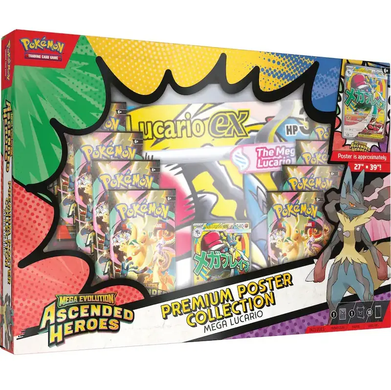 Mega Lucario Ascended Heroes Poster Collection – High-Quality Pokémon Art 1