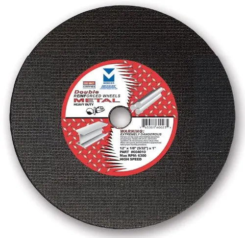 Mercer Abrasives High-Speed Cut-Off Wheels – Engineered For Portable Gas-Powered Saws 1