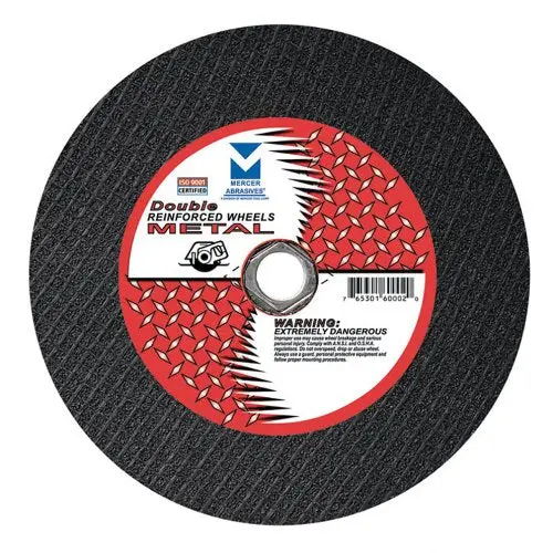 Mercer Abrasives Stationary & Chop Saw Cut-Off Wheels – Optimized For Industrial Metal Cutting 1