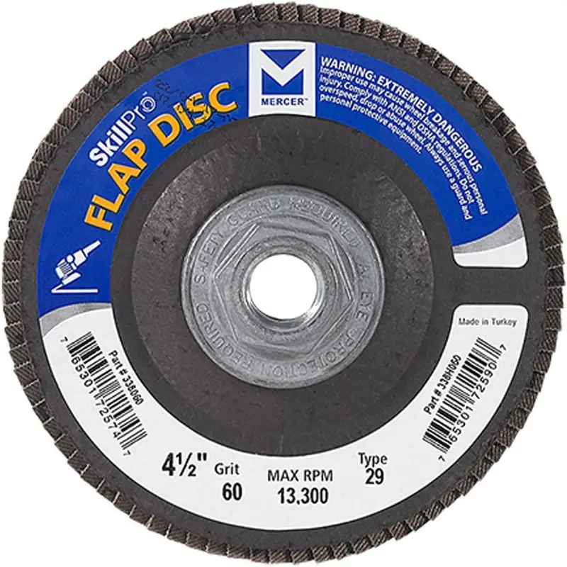 Mercer Industries Skillpro Zirconia Flap Disc – High-Performance Metal & Wood Blending 1