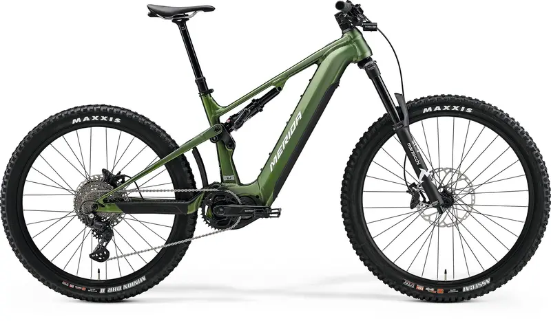 Merida Eone-Sixty 675 Electric Full-Suspension Mountain Bike – 2024 Green Model 1