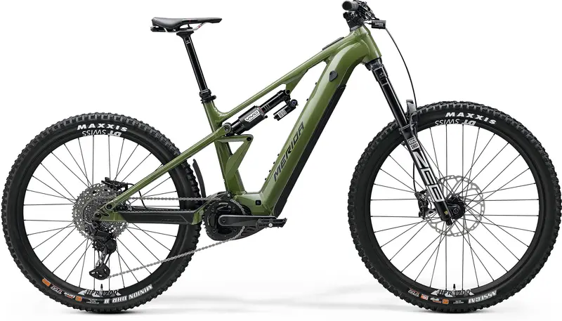 Merida Eone-Sixty 900 Full-Suspension E-Mountain Bike 2025 – Glossy Anaconda Green 1