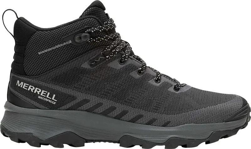 Merrell Speed Eco Mid Waterproof Men'S Walking Boots – Midnight Black 1