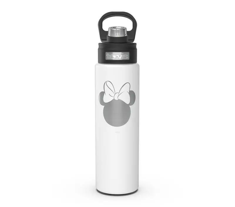 Minnie Mouse Silhouette Stainless Steel Bottle – 24 Oz Tervis With Spout Lid 1