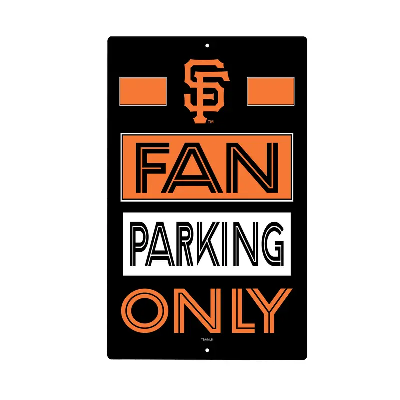 Mlb Giants Fan Parking Metal Wall Sign – San Francisco Team Decor, 11.5" 1