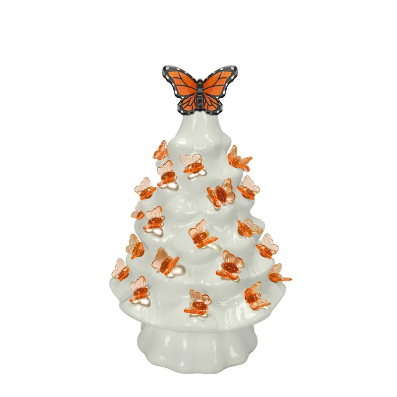 Monarch Butterfly Led Ceramic Tree Decor – 7.5-Inch Illuminated Sculpture 1