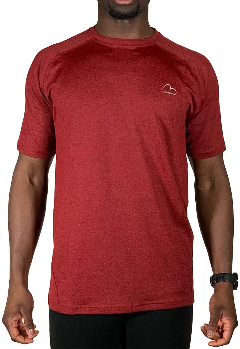 More Mile Train To Run Performance Running Top For Men – Vibrant Red 1
