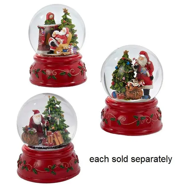 Musical Wind-Up Santa Water Globe Featuring Christmas Tree & Gifts (100Mm) 1