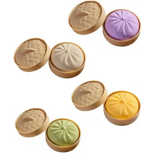 Mystery Squishy Dumpling Toy – Assorted Colors, 3.5 Inches 1
