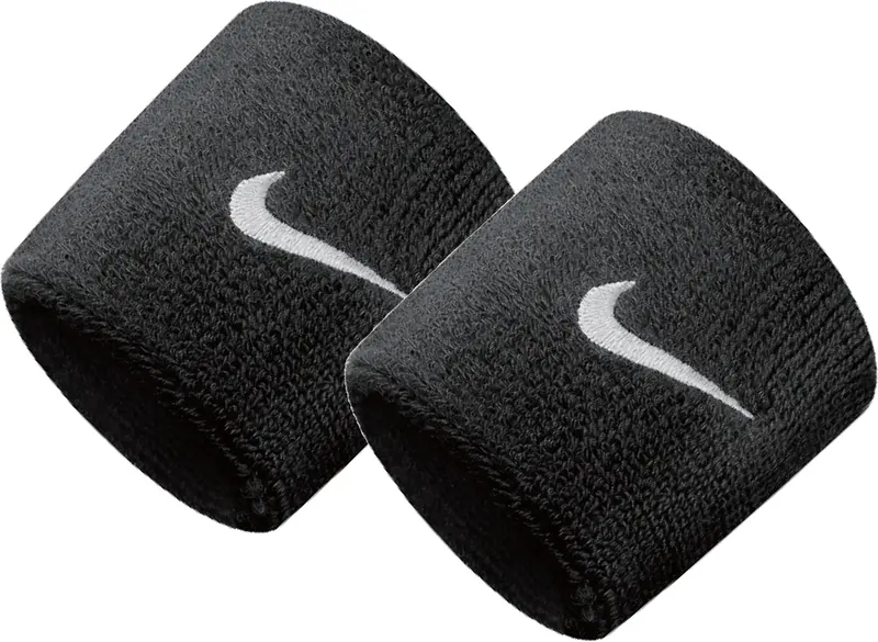 Nike Swoosh Moisture-Wicking Wristbands (Pack Of 2) – Black 1