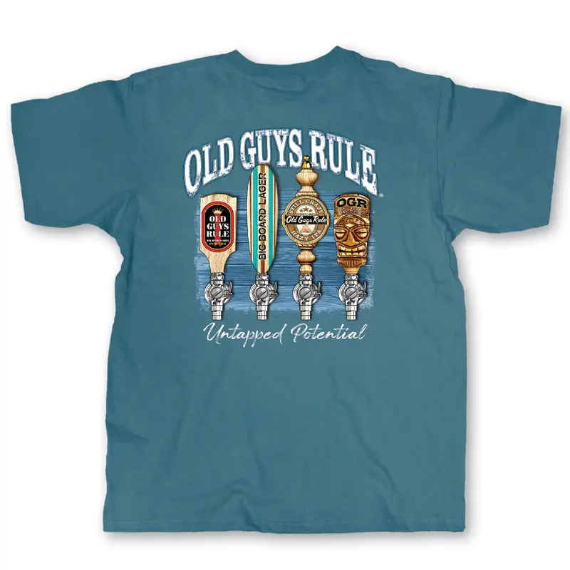 Old Guys Rule Beer Tap T-Shirt – Untapped Potential Graphic Tee 1